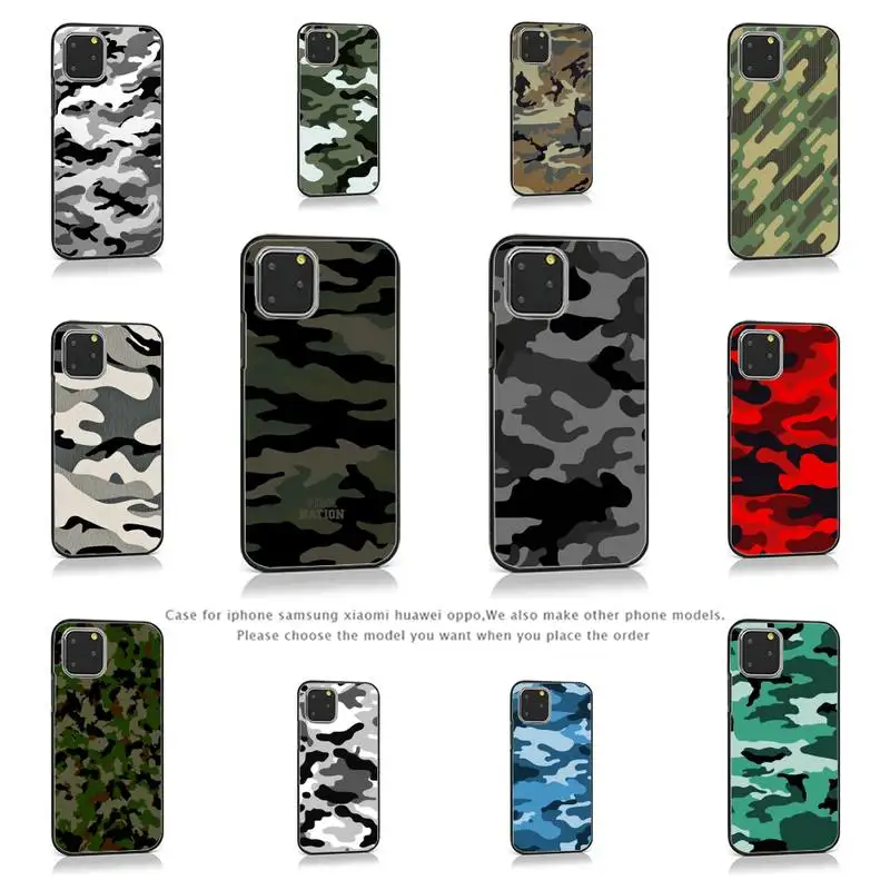 

Camouflage Pattern military Army Phone Case for iPhone 11 12 pro XS MAX 8 7 6 6S Plus X 5S SE 2020 XR Soft silicone
