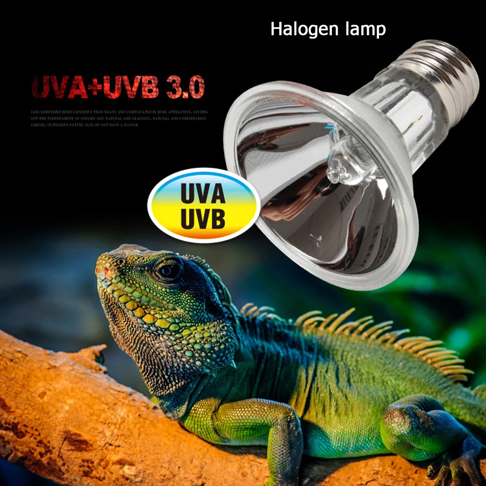 Высококачественная галогенная лампа UVA + UVB3.0 с держателем на клипсе | Дом и сад