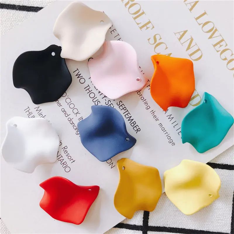 

Julie Wang 5 Pairs Resin Petal Charms Random Color Pendants Earrings Jewelry Making Accessory