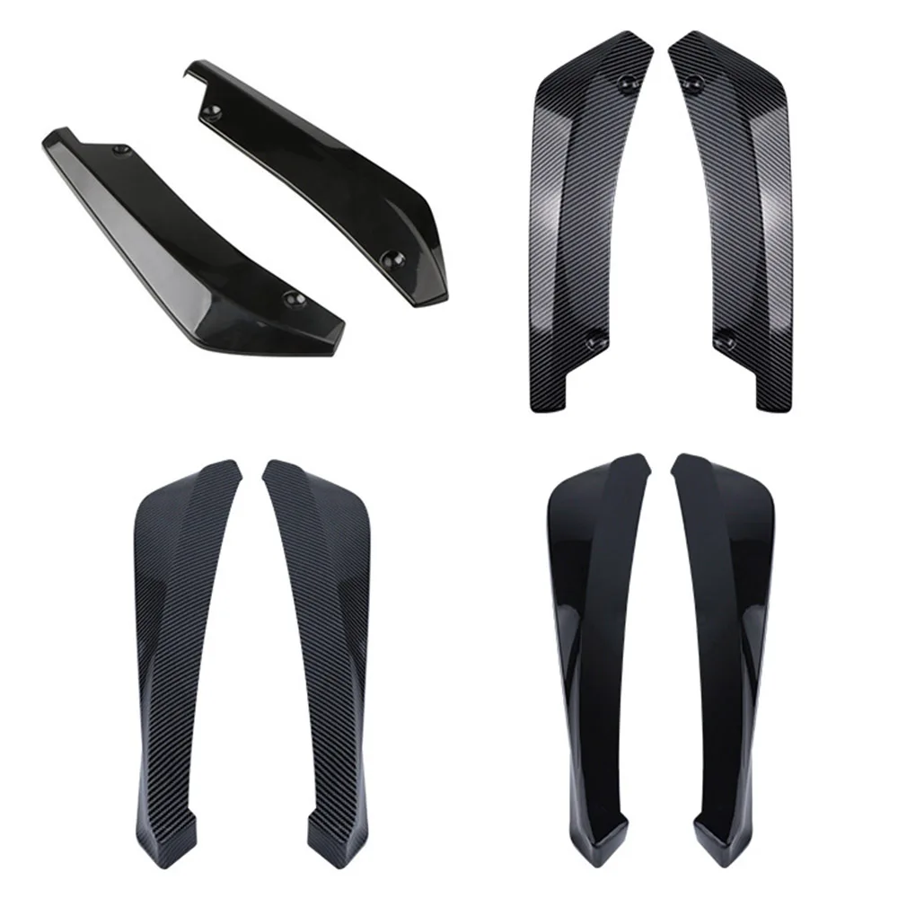 

2PCS Car Front Rear Carbon Fiber Bumper Strip Lip Spoiler Diffuser Splitter Scratch Protector Universal