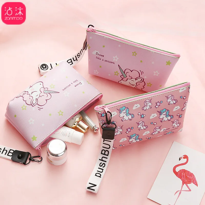 Косметичка в виде единорога большая портативная Водонепроницаемая дорожная