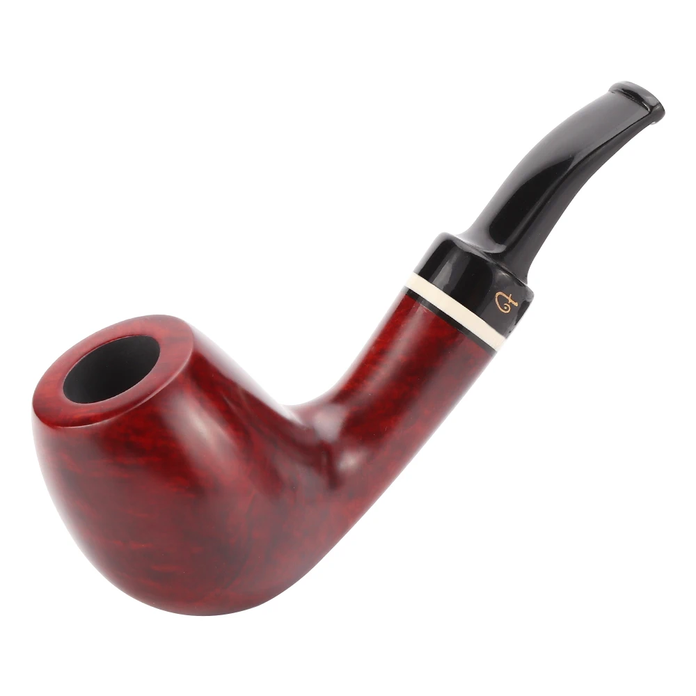 

Briar Tobacco Smoking Pipe Herb Smoke Wooden Pipes 13cm Classic Briar Bent Tobacco Wood Pipe For Smoking Accessories Erliao