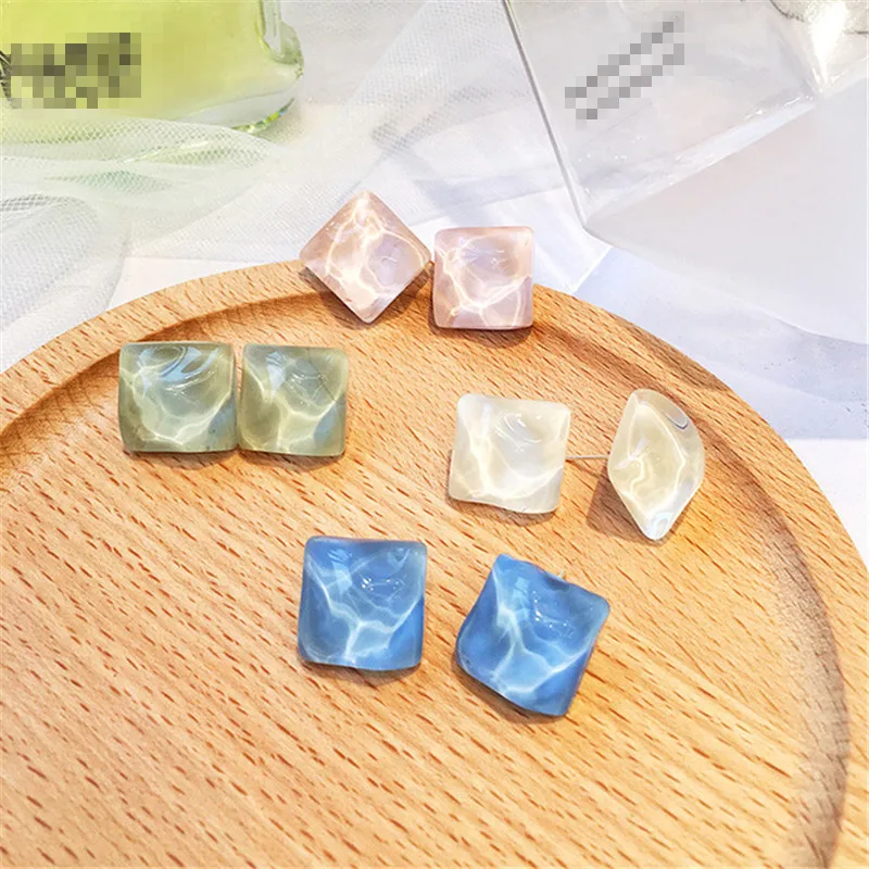 Женские акриловые серьги с подвесками простые металлические вечерние ювелирные