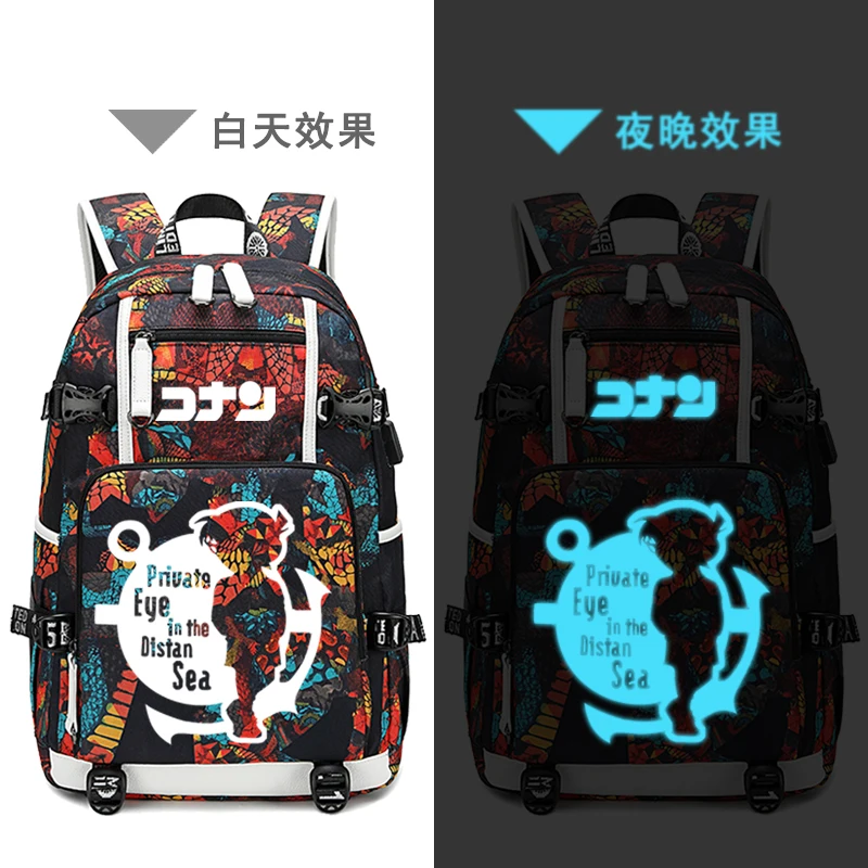 Детектива Конан аниме Bookbag холщовые школьные сумки для девочек подростков