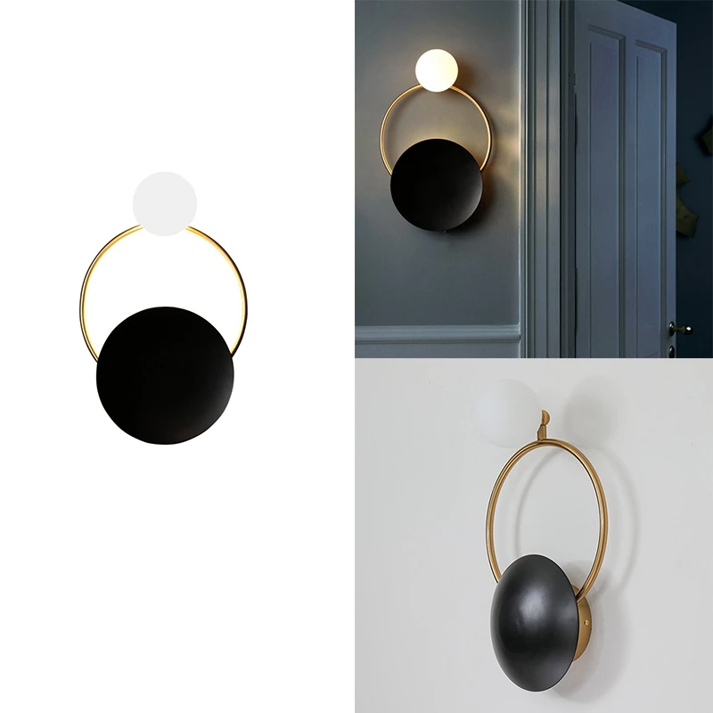 

Стеклянный шар, настенный светильник, украшение для гостиной, лестница, коридор, комнатный светильник, постмодерн, роскошный настенный свет...