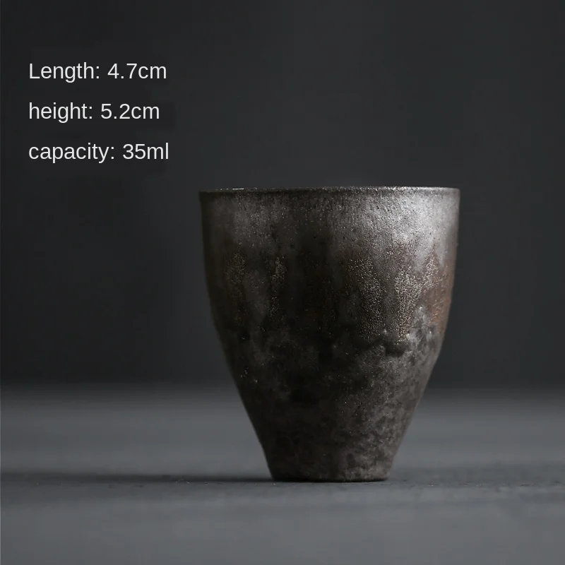 

Japanese-style tasting cup, Firewood teacup, small stoneware master cup, single cup, handmade ceramic Kungfu tea set