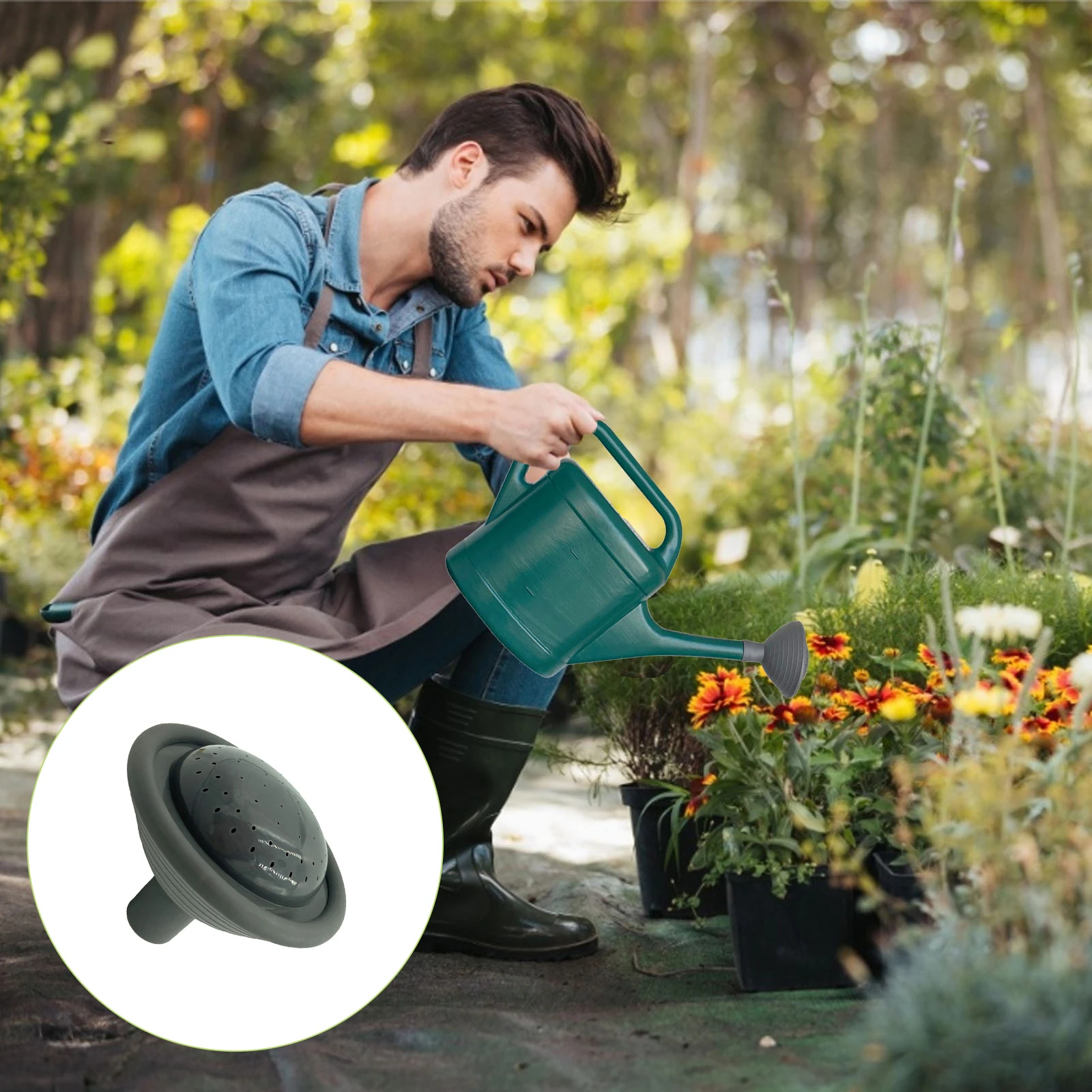 

VOGVIGO Watering Can Rose HeadTPR Plastic Rose Water Sprinkler Head Spray Spout Portable Gardening Spray Nozzle Tool