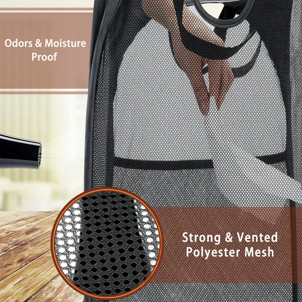 

2pc Foldable Mesh Laundry Basket, Square Folding Laundry Basket, Square Laundry Basket, Classification Laundry Basket
