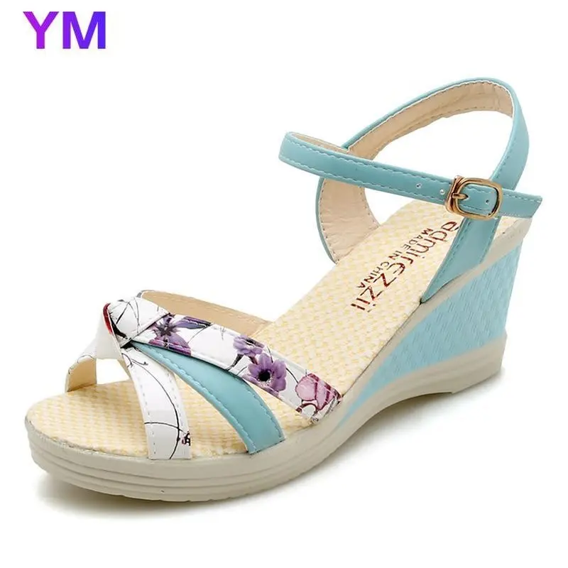 

2021 New Shoes Women Sandals Summer Wedge Sandals Women Shoes Bohemian Fashion Buckle Classic Non-slip Sandals Shoes Beach