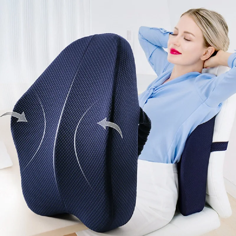 

Memory Foam Seat Cushion Orthopedic Pillow Coccyx Office Chair Cushion Support Waist Back Cushion Car Seat Hip Massage Pad Sets