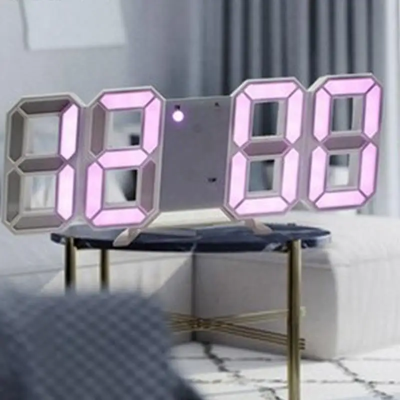 

Цифровой будильник с зеркальной поверхностью, часы-будильник, напоминание времени, подарок, 3D таймер, кухонные многофункциональные светоди...