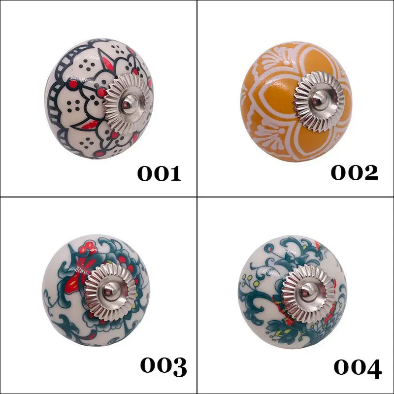 Винтажные европейские керамические ручки разноцветные фарфоровые для детской