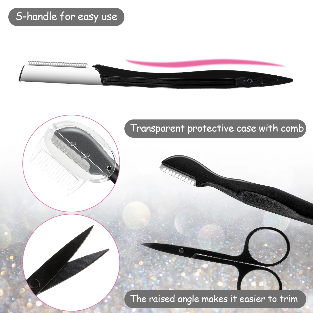 14 шт. Набор для бровей инструмент отшелушивания бритва лица триммер ножницы