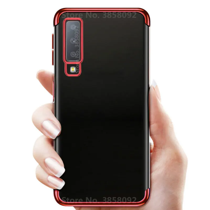 Мягкий ТПУ чехол для Samsung Galaxy A50 A30 A10 A20 A40 A70 роскошный силиконовый с покрытием A7 2018