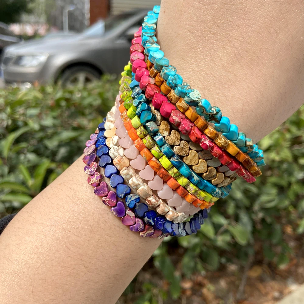 

8 шт., разноцветные бусины с розовым опалом, 6 х3 мм