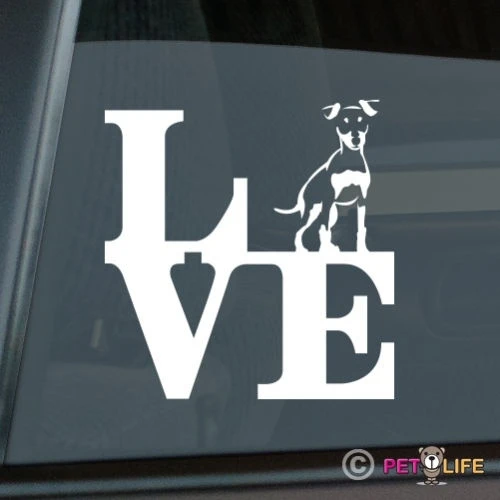 Love миниатюрная наклейка Pinscher высечка виниловая-Мини-наклейка для автомобиля |