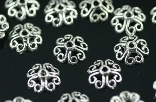OMH оптовая продажа античный стиль 100 шт. тибетский серебряный оттенок маленькие