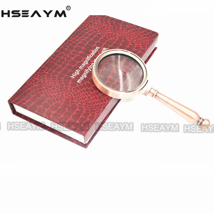 8X металлические высококачественные подарки бронзовые Ручные ювелирные лупы