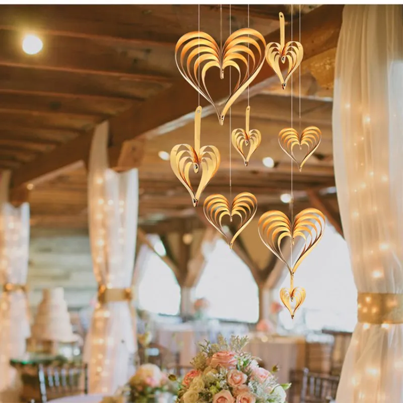 4 шт. украшение для свадьбы любящее сердце потолочная подвесная гирлянда дом