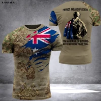 australian soldier army camo skull world country 3d printed high quality milk fiber t shirt round neck men female casual tops