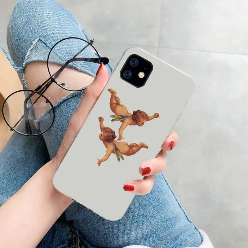 penghuwan renaissance angels hand aesthetic custom photo soft phone case for iphone 11 pro xs max 8 7 6 6s plus x 5s se xr cover free global shipping
