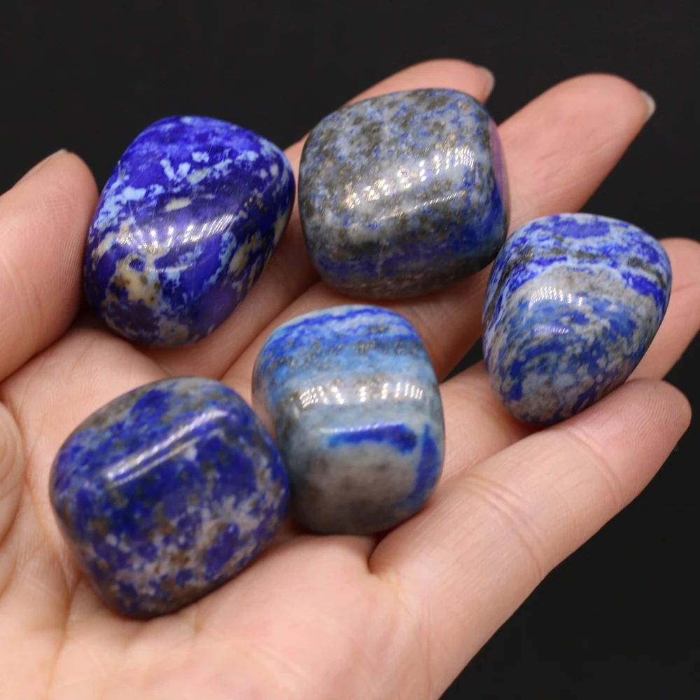 

yachu Natural Semi-precious Stones Irregular Shape Lapis Lazuli Stone Beads Making DIY Necklace Bracelet Size 20-30mm2pcs