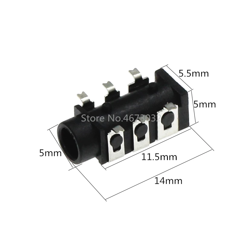 100 шт. PJ-313 3 5 мм разъем встроенный 5pinblack для наушников аудио PJ313 футов |