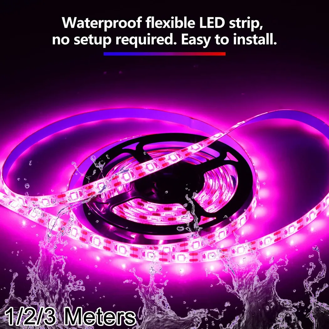 

Plants LED Light Strip USB Power Connector Waterproof 3/2/1m DC 5V Indoor