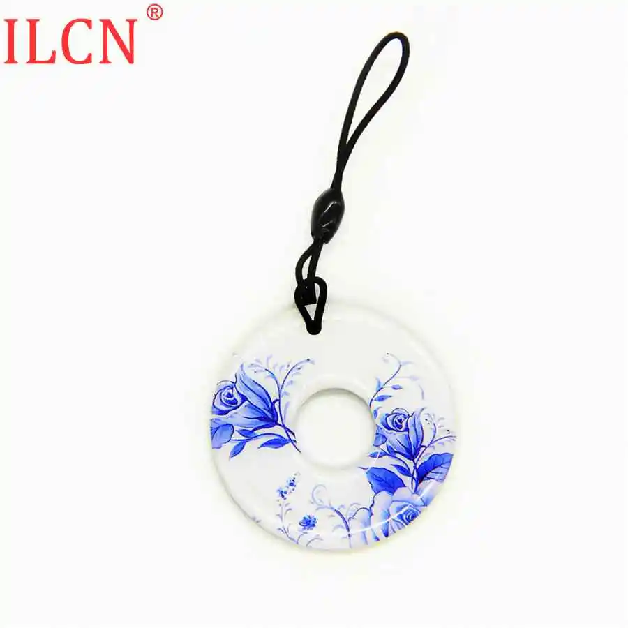 125 кГц идентификатор RFID считывание только синий круговой клей брелок для ключей