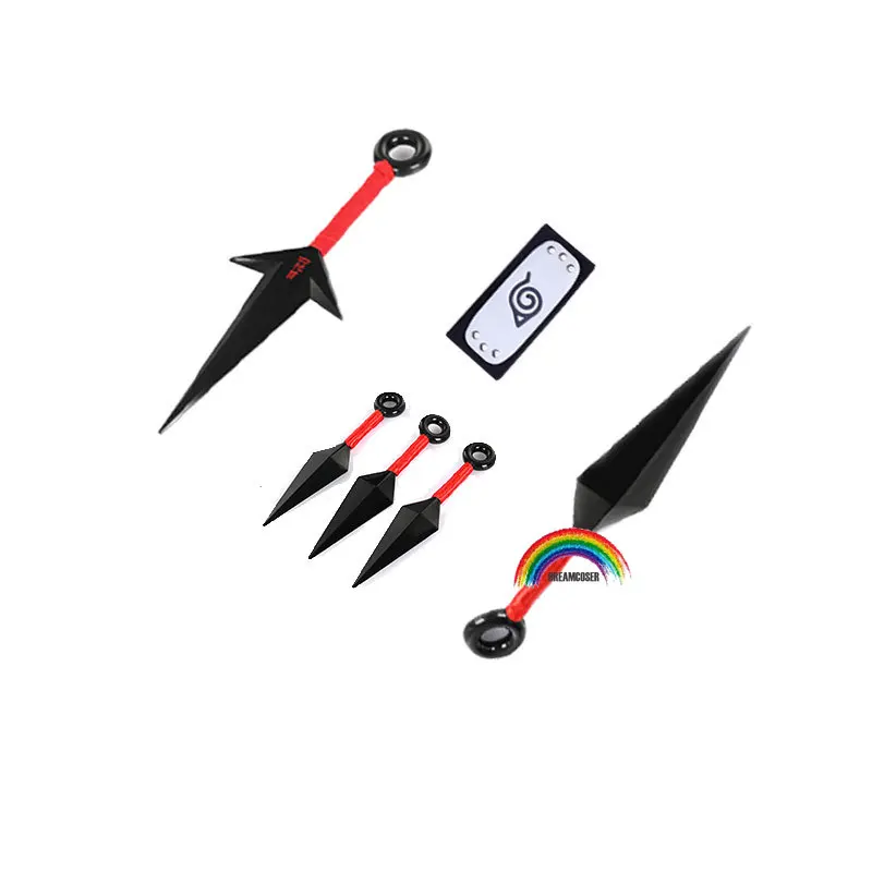 

4PIS Anime Cosplay Halloween Christmas Party Costume Cloak Cape Seventh Hokage Sixth Fourth Cloak Weapon Kunai Headband