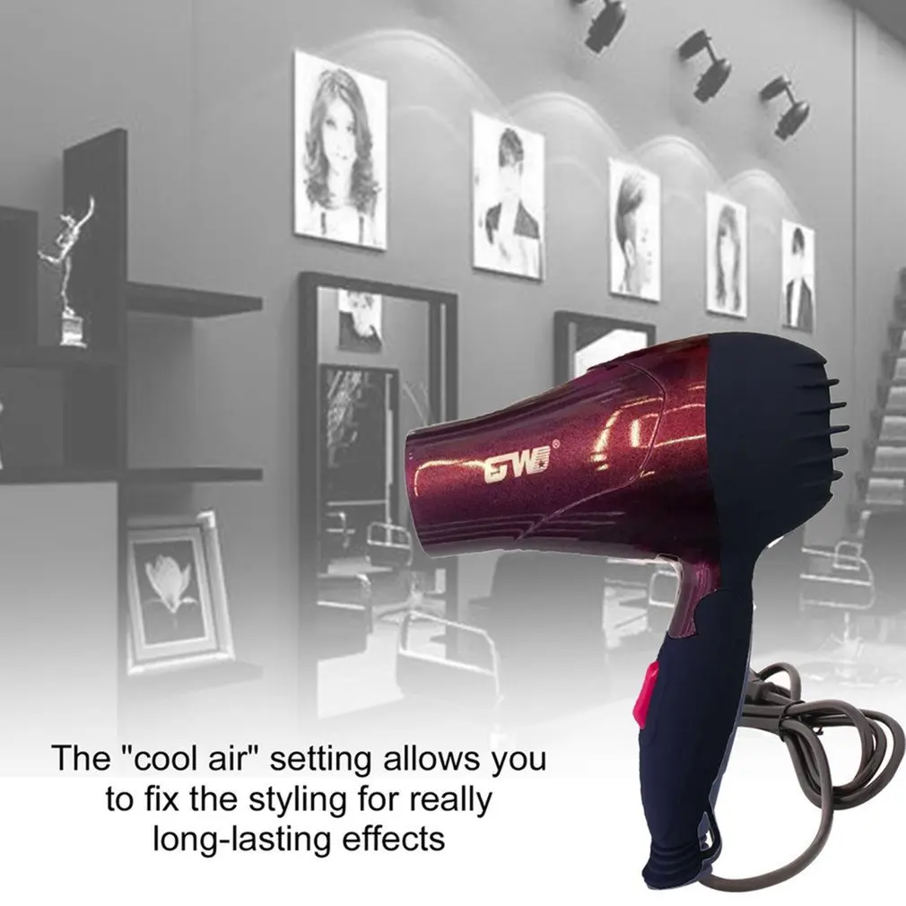 

1500W Portable Mini Hair Blower Collecting Nozzle 220V EU Plug Foldable Traveller Household Electric Hair Dryer GW - 555