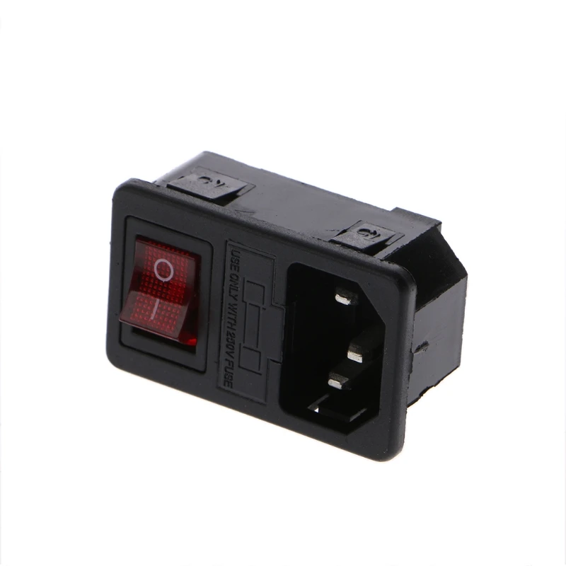 2020 Новый 6A 250V 10A 125V SPST кулисный переключатель 3 Pin IEC320 C14 Входной модуль штепсельный