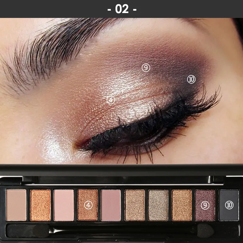 10Pcs/set Makeup Eyeshadow Palette Natural Eye Light Shadow Shimmer Matte Set NEW TSLM1 |