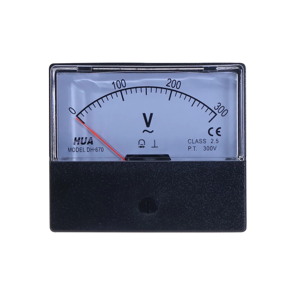 Аналоговый измеритель напряжения переменного тока вольтметр с DH-670 20 в 150 300 500 В