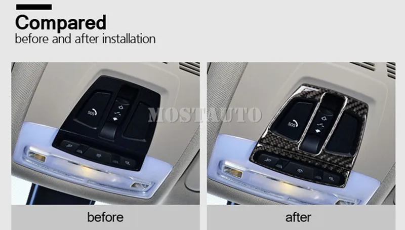 Для BMW 2 серии F22 углеродного волокна крыши спереди чтение светильник накладка