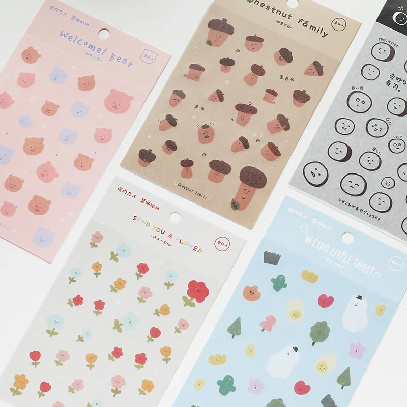 Креативный Маленький милый бумажный стикер для самовыражения сделай сам дневник