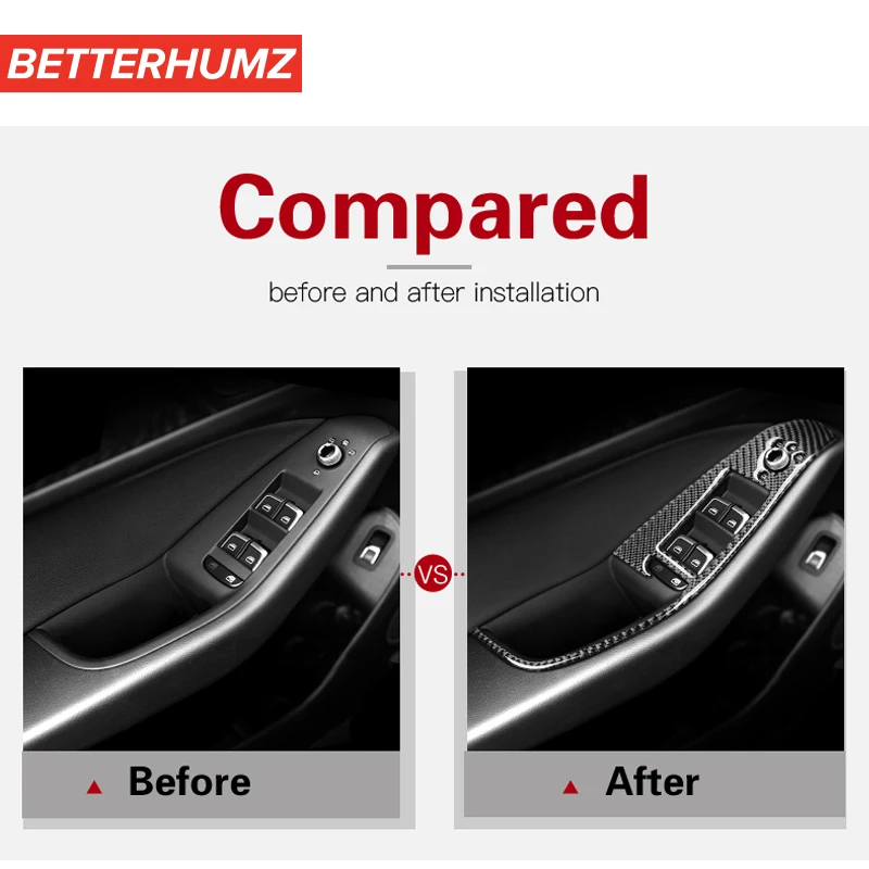 Для Audi Q5 8R SQ5 из углеродного волокна 4 шт. кнопки панели переключателя