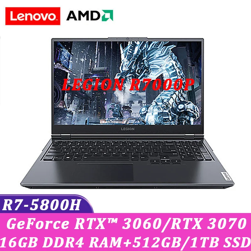 Lenovo Legion R7000P 2021 Новый AMD Ryzen7 5800H 16 Гб ОЗУ 512 ГБ SSD 15 6 дюймов IPS экран игровой ноутбук