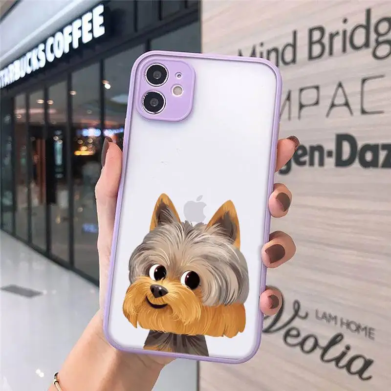 

French Bulldog Pug Dog Cute pet Phone Cases matte transparent For iphone 7 8 11 12 plus mini x xs xr pro max cover