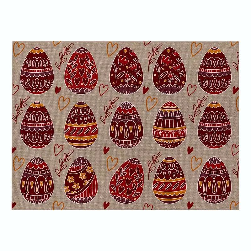 

Tableware Mat Happy Easter Day Placemat For Kitchen Dining Table Waterproof Coaster Modern Pad Home Decor Accessories 30*40cm/pc