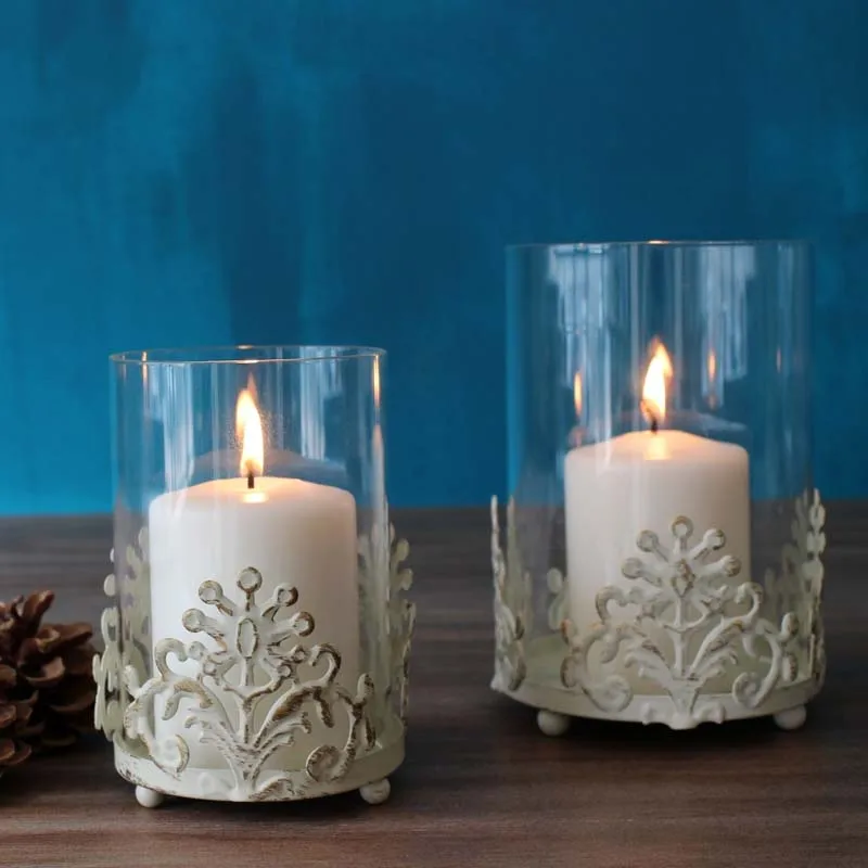 В европейском стиле с перфорацией в ретро подсвечник настольное украшение