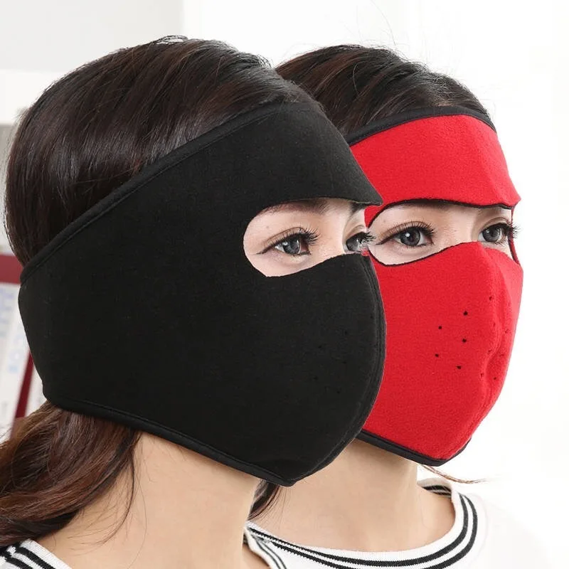 

Autumn and Winter Cycling Mask Heating Thickened Mask Earmuffs Integrated Ear-protecting Warm Mask