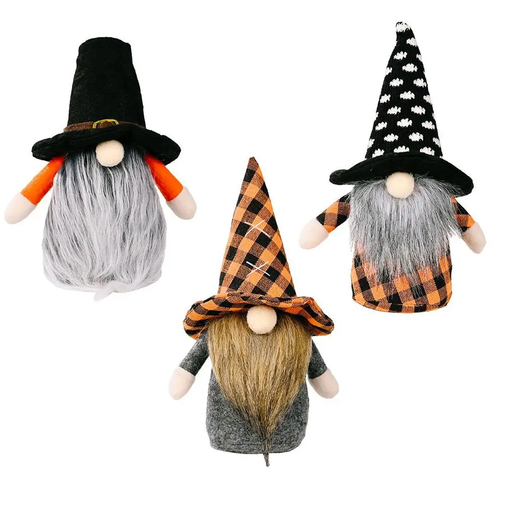 

Doll Party Supplies Horror Creative Long Hat Striped Faceless Gnome Doll Halloween Decorations Festival Ornaments