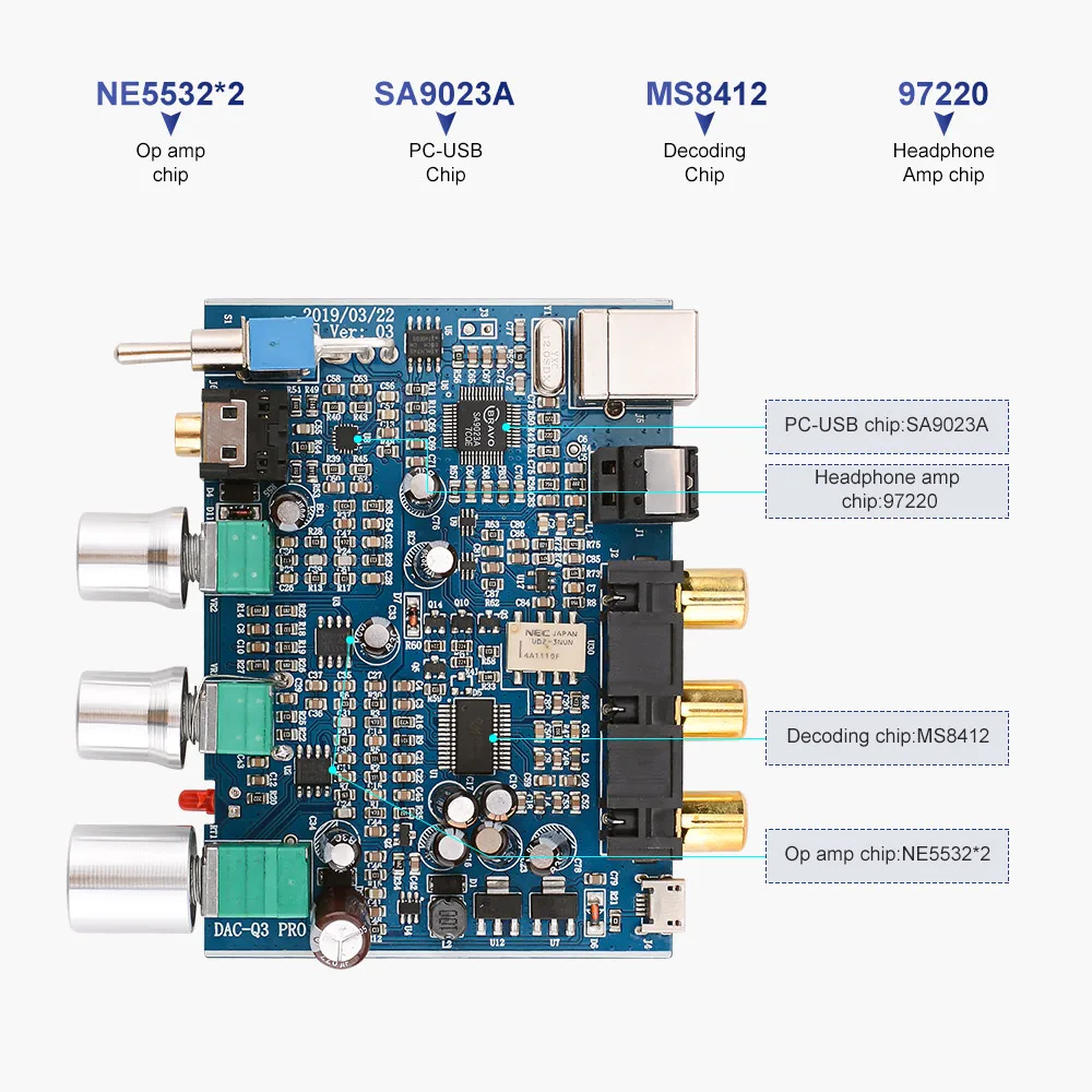 AIYIMA мини HiFi 2 0 цифровой аудио декодер USB DAC усилитель для наушников 24 бит 96 кГц вход