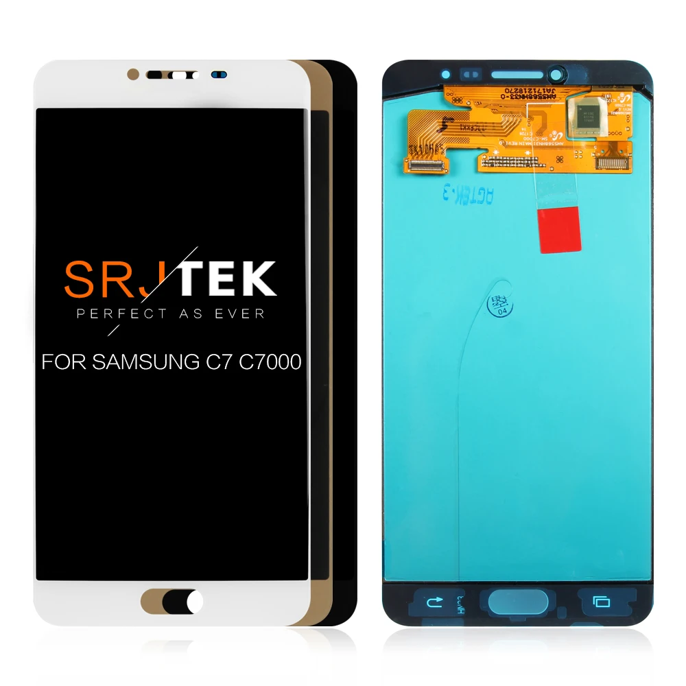 

Оригинальный сенсорный ЖК-дисплей 5,7 дюйма для Samsung Galaxy C7 C7000, цифровой преобразователь сенсорного экрана в сборе C7 C7000, Стеклянные запасные части