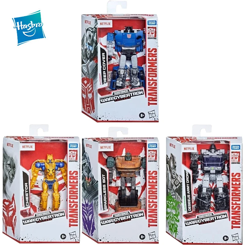 

Hasbro 14CM Transformers Toys Ironhide Cheetor Deep Cover Rollbar Corpse WFC Battle Edition ABS Transformer Robot Model Toys