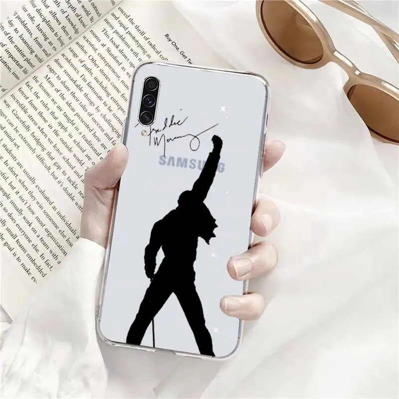 

Rock singer Freddie Mercury Queen Phone Transparent Samsung A71 S9 10 20 HUAWEI p30 40 honor 10i 8x xiaomi note 8 Pro 10t 11