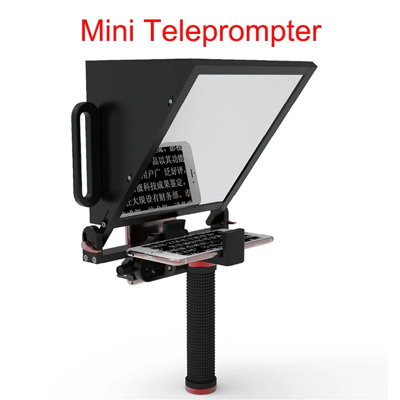 

Телефонный мини-телесуфлер для 4-7 дюймовых смартфонов советы по съемке с дистанционным управлением для прямого интервью короткий видеозахват