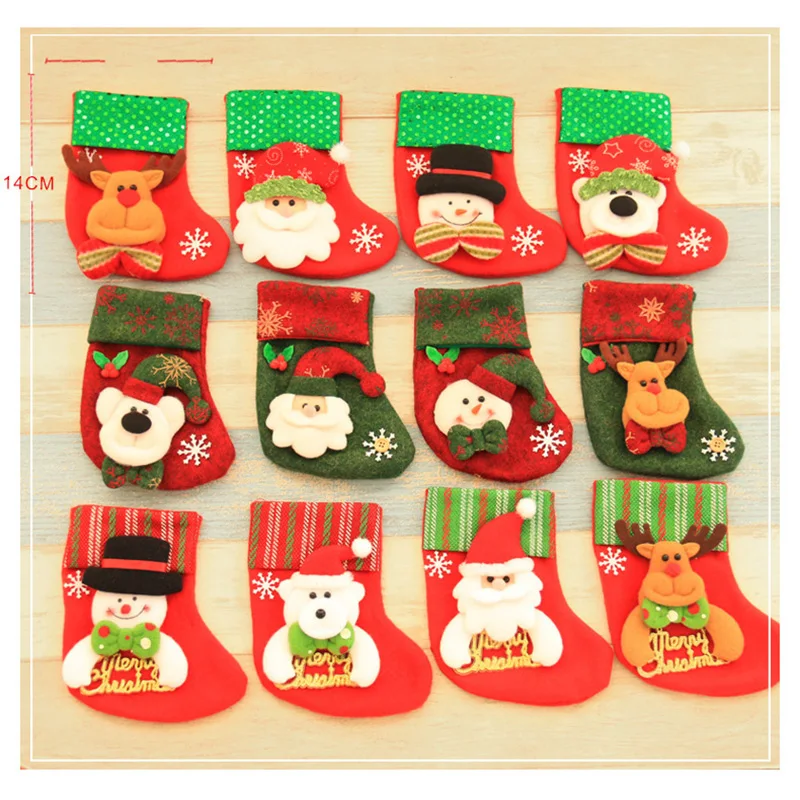 Рождественские подарки рождественские носки украшения в виде елки новогодний
