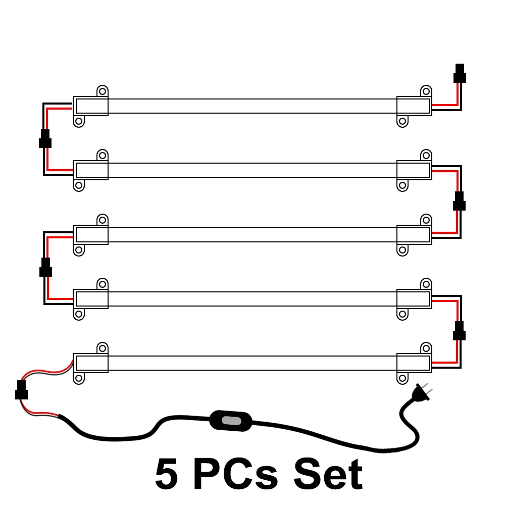 5pcs Set Светодиодный светильник AC220V высокой яркости 8 Вт 72 светодиодный s 50 см энергосберегающий светодиодный Флуоресцентный светильник 1-6 шт. в комплекте - Испускаемый цвет: 5pcs Set